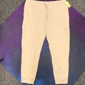All in Motion, Mens, joggers, sz XXL, tan, front and side pocket, drawstring